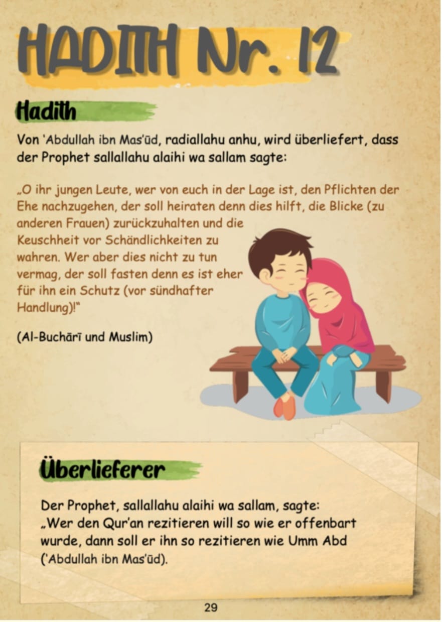 19 Hadithe des Propheten