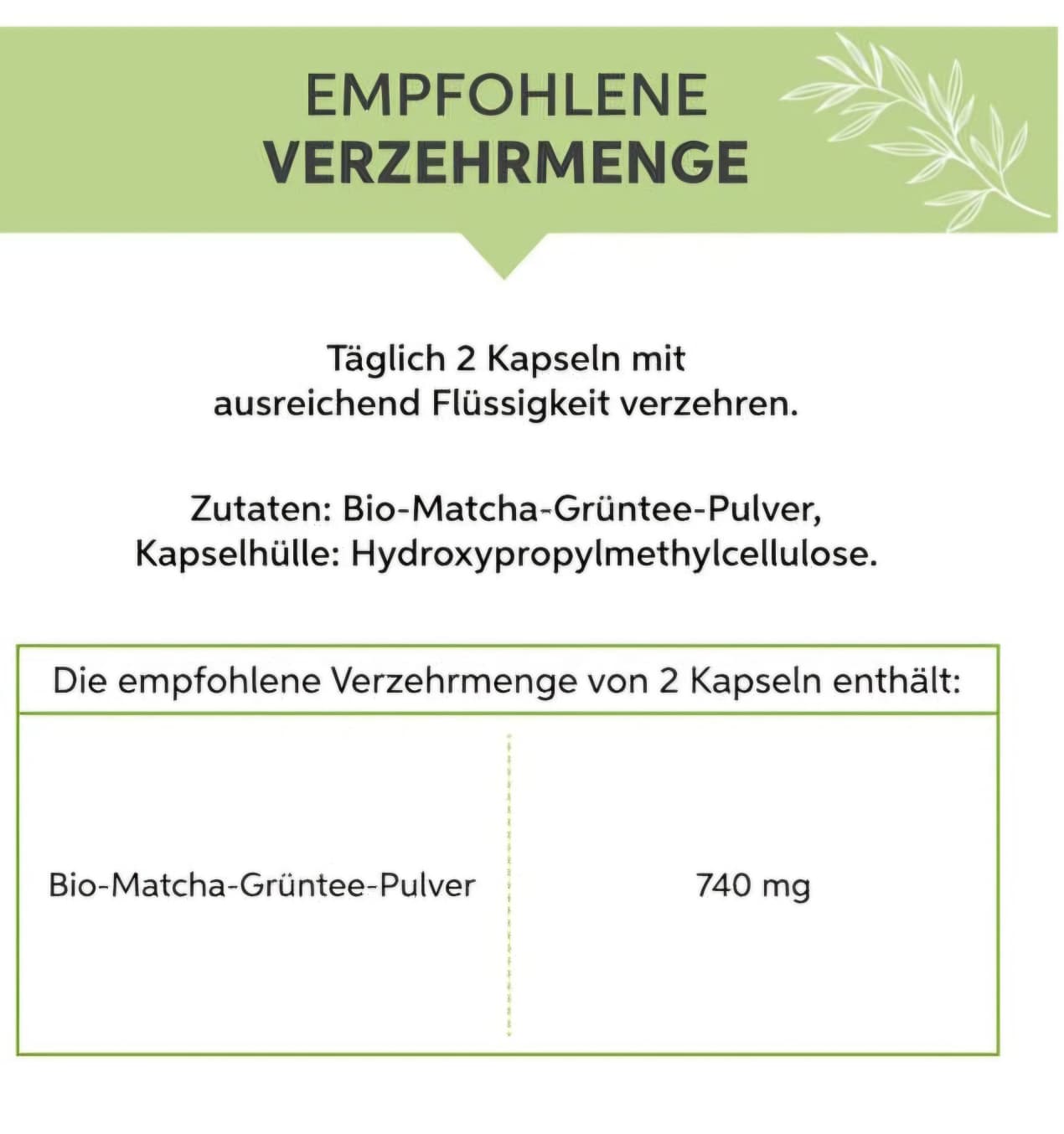 Eltabia Matcha Kapseln BIO vegan