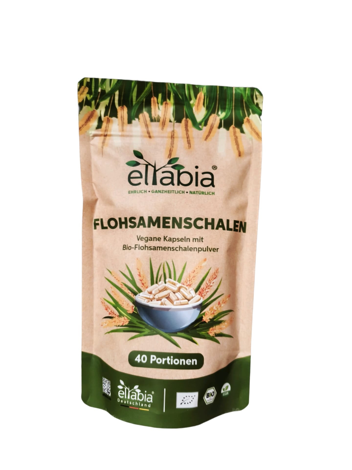 Bio Flohsamenschalen Kapseln- vegan