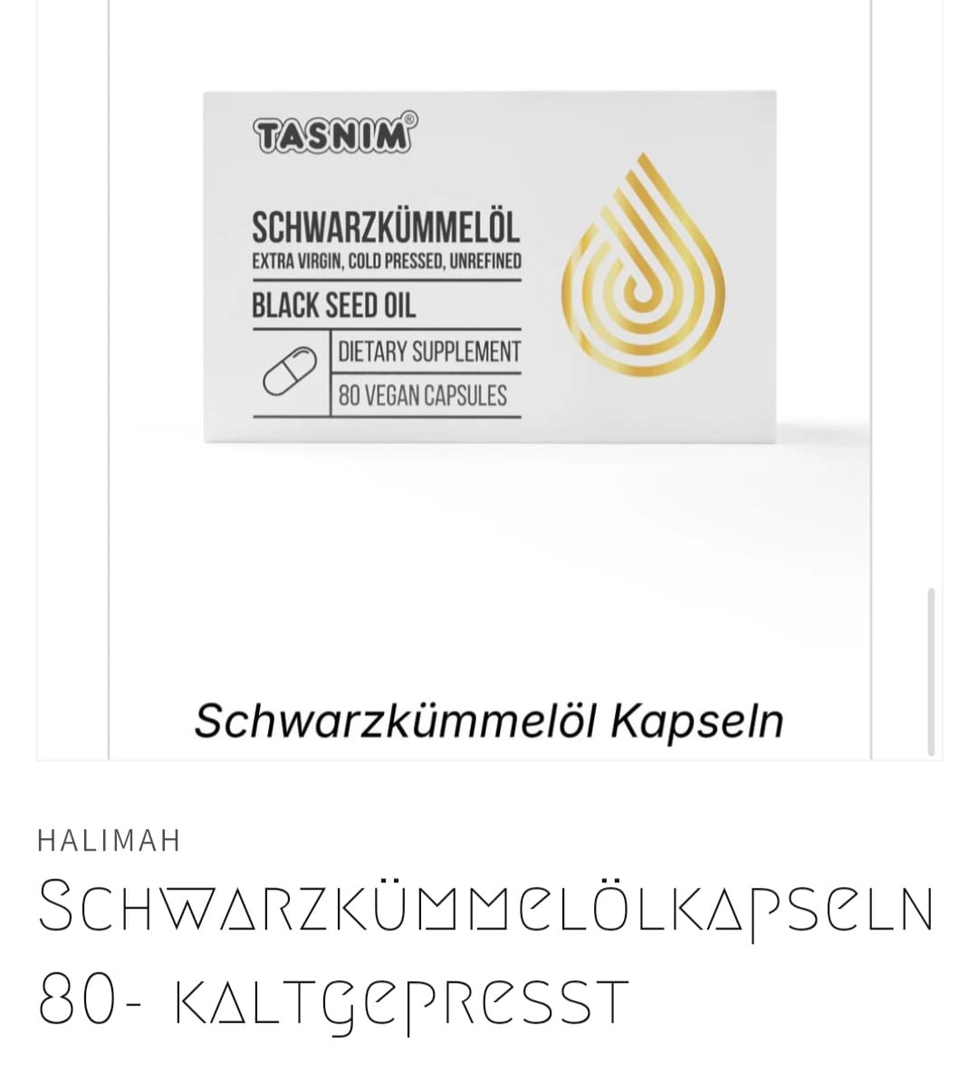 Geschenkset Schwarzkümmelölkapseln / Zahnpasta