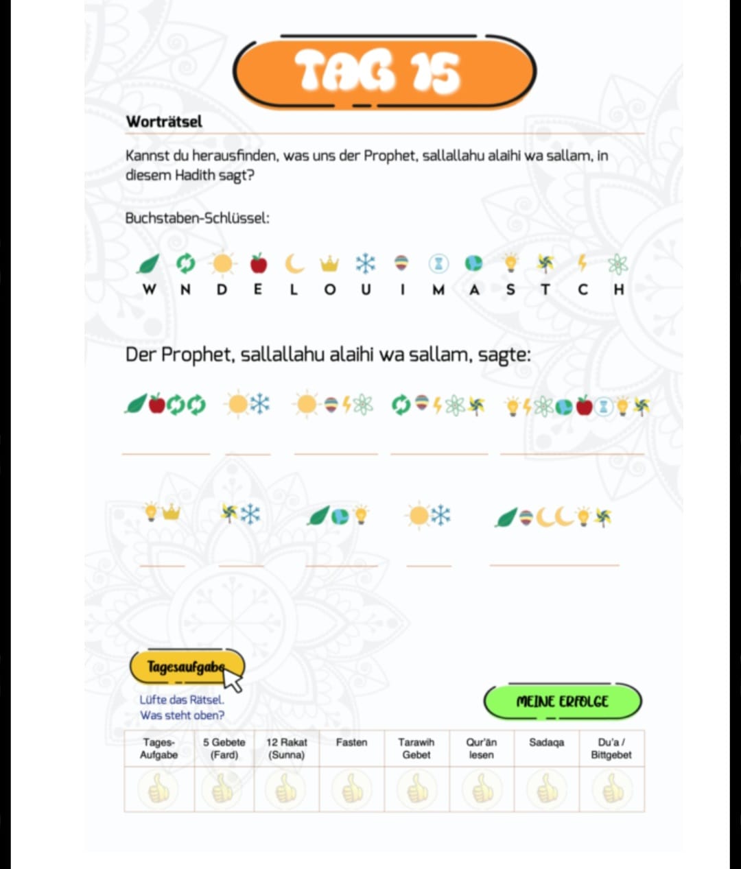 Mein Ramadan-Heft